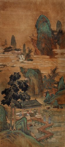 Lot 66 - Manner of Qiu Ying (Chinese Ming Dynasty)...