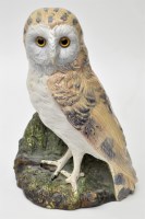 Lot 116 - Bretby figure of a barn owl, the head with...