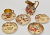 Lot 171 - Royal Worcester milk jug, cup and saucer and...