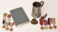 Lot 200 - The medals and log book of Flight Lieutenant P....