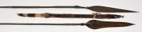 Lot 225 - Two African spears, Congo, the shaped blades...