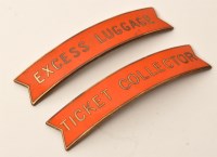 Lot 234 - Two mid 20th Century railway enamel ''Ticket...