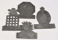 Lot 241 - Four lead casts of fire marks, to include:...