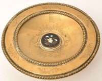 Lot 245 - A Victorian brass and pietra dura tazza, the...