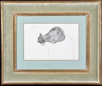 Lot 282 - Gwen Mary John (1876-1939) Study of a cat,...