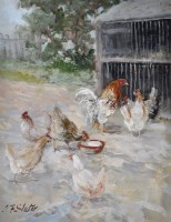 Lot 302 - John Falconar Slater (1857-1939) Chickens...