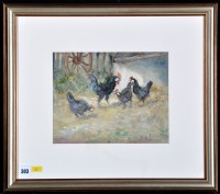 Lot 303 - John Falconar Slater (1857-1937) Poultry in a...