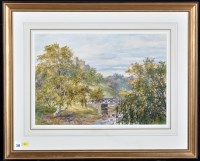 Lot 312 - Attributed to Robert Wood (1852-1899) A river...