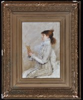 Lot 362 - Pierre Batton (19th Century) An auburn-haired...