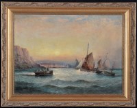 Lot 387 - William Thornley (fl.1857-1898) ''Sunset -...