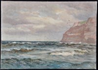Lot 395 - Robert Jobling (1841-1923) A sea study on the...