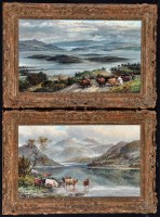 Lot 397 - William Langley (1852-1922) Highland loch...