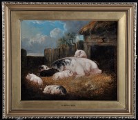 Lot 405 - Attributed to George Morland (1763-1804) Pigs...