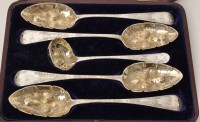 Lot 437 - A matched silver and silver gilt fruit serving...