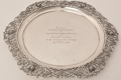 Lot 441 - A George V silver commemorative plate, Dublin...