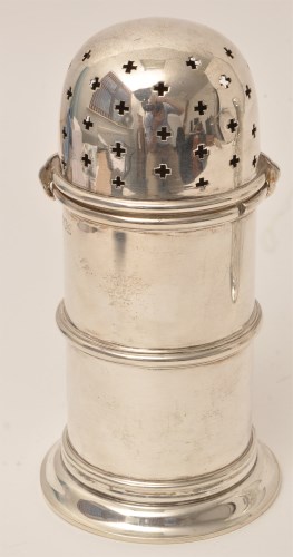 Lot 445 - A Victorian silver sugar caster, by Samuel...
