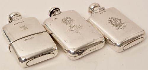 Lot 449 - A Victorian silver hip flask, by Sampson,...