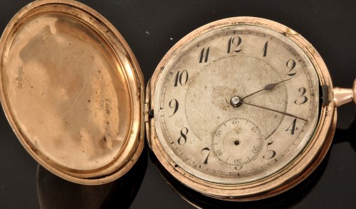 Lot 507 - A gentleman's 9ct. gold cased pocket watch,...