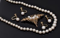 Lot 547 - Mikimoto cultured pearls, to include: a single...