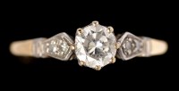 Lot 548 - A single stone diamond ring, the brilliant cut...
