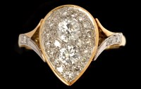 Lot 584 - A diamond dress ring, the principal old cut...