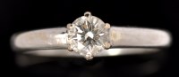 Lot 613 - A single stone solitaire diamond ring, the...