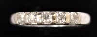 Lot 614 - A five stone diamond ring, each of the...