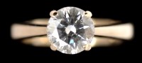 Lot 616 - A single stone solitaire diamond ring, the...
