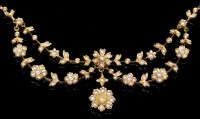 Lot 620 - An Edwardian seed pearl fringe necklace, the...