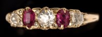 Lot 626 - A ruby and diamond ring, the three old cut...