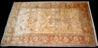 Lot 640 - A part silk Ziegler rug, with foliate scrolls...