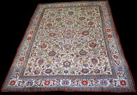 Lot 643 - A Tehran carpet, the ivory field decorated...