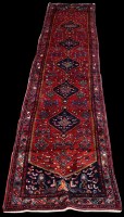 Lot 655 - A Mehraban runner, the five diamond-shaped...