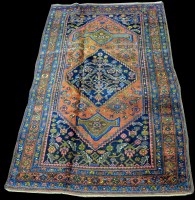 Lot 665 - A Bidjar rug, the central diamond-shaped...