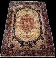 Lot 681 - An Isfahan rug, the central floral medallion...