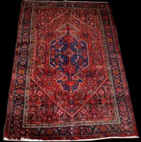 Lot 694 - A Gholtog rug, the central floral medallion...
