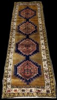 Lot 704 - A Sarab runner, the four diamond-shaped...