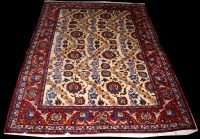 Lot 707 - An Isfahan carpet, with zig-zag design and...