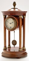 Lot 719 - Hamburg American Clock Co: a walnut mantel...
