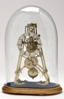 Lot 724 - A Victorian brass skeleton clock, with...