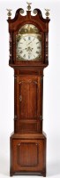 Lot 738 - A mid 19th Century oak and mahogany eight day...