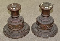 Lot 762 - A pair of carved giltwood and gesso urn stands,...