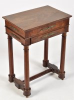 Lot 763 - A French Empire mahogany side table, the...