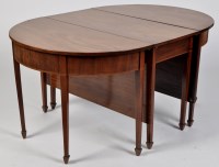 Lot 766 - A George III mahogany dining table, the...