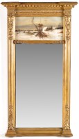 Lot 769 - A Regency giltwood and gesso pier glass mirror,...