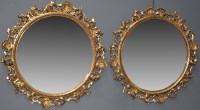 Lot 771 - A pair of giltwood and gesso rococo style wall...