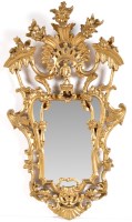 Lot 774 - A 19th Century giltwood and gesso wall mirror,...