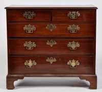 Lot 777 - A George III mahogany chest of two short and...