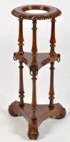 Lot 781 - A Victorian rosewood basin stand, the circular...