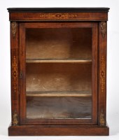 Lot 794 - A 19th Century inlaid walnut pier cabinet, the...